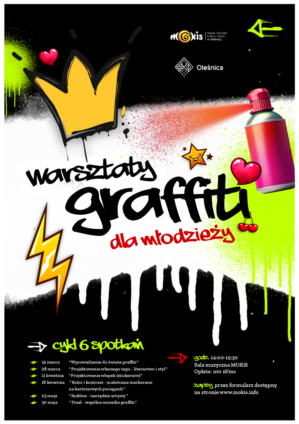 Oleśnica rusza z cyklem warsztatów graffiti