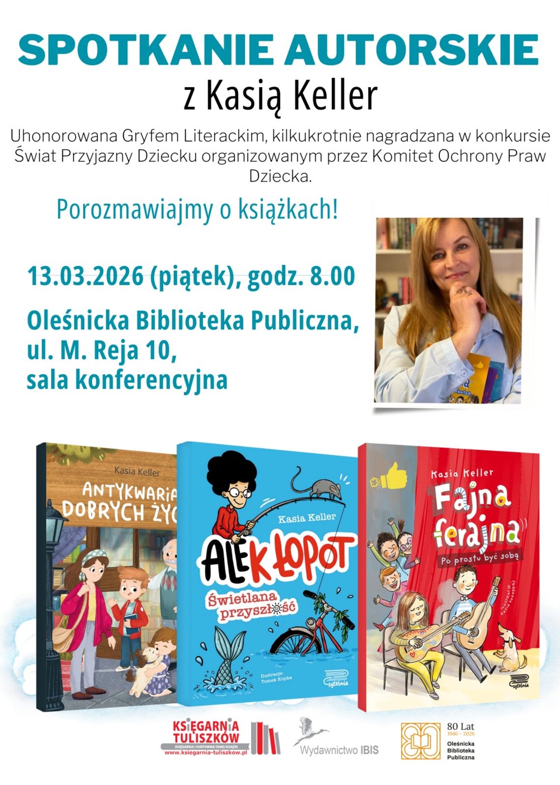 Kasia Keller – autorka jeżyka Franka i Tomka Niefarta – zawita do Biblioteki „Pod Sową”