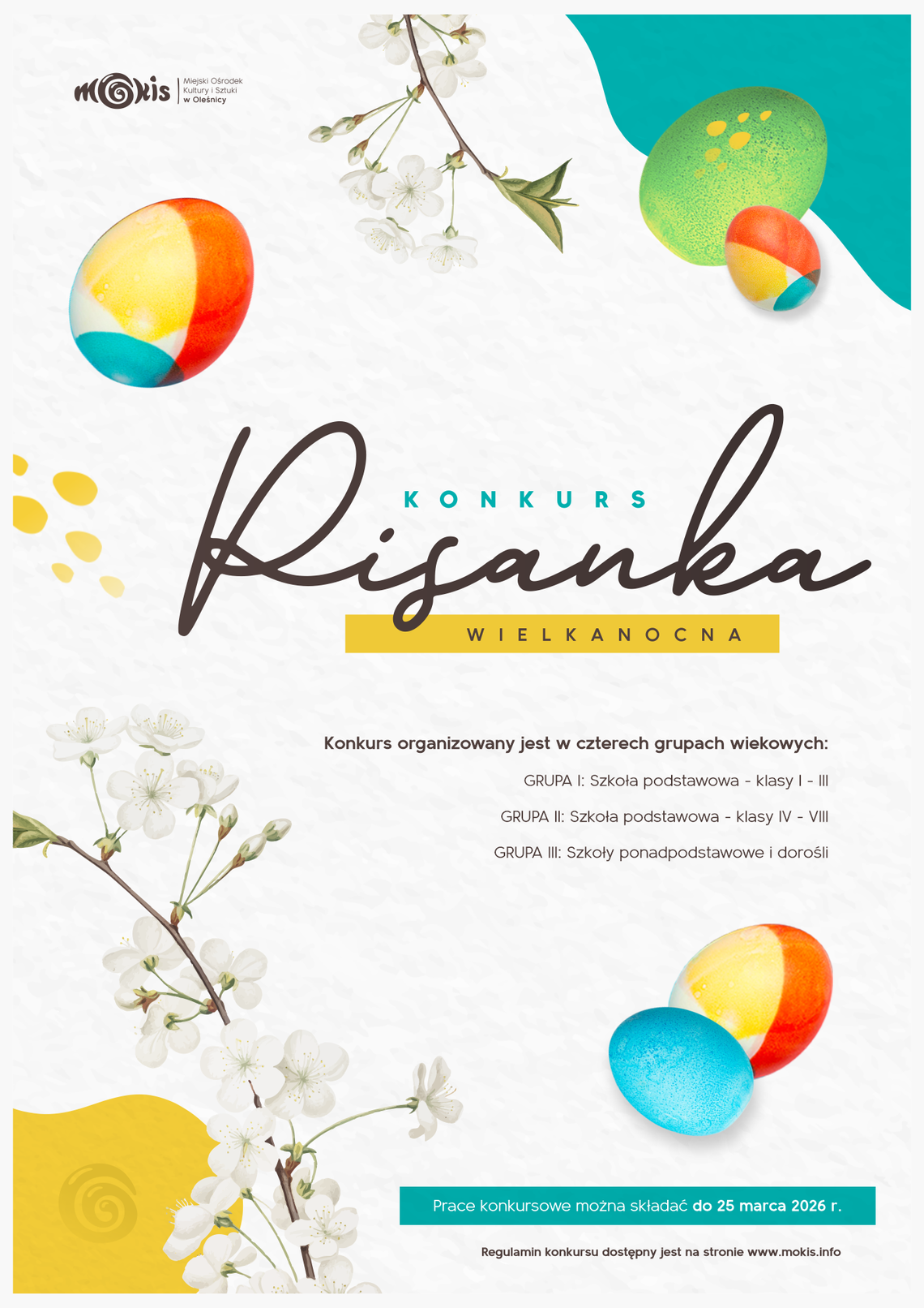 Konkurs „Pisanka Wielkanocna” w Oleśnicy. MOKiS zaprasza do udziału