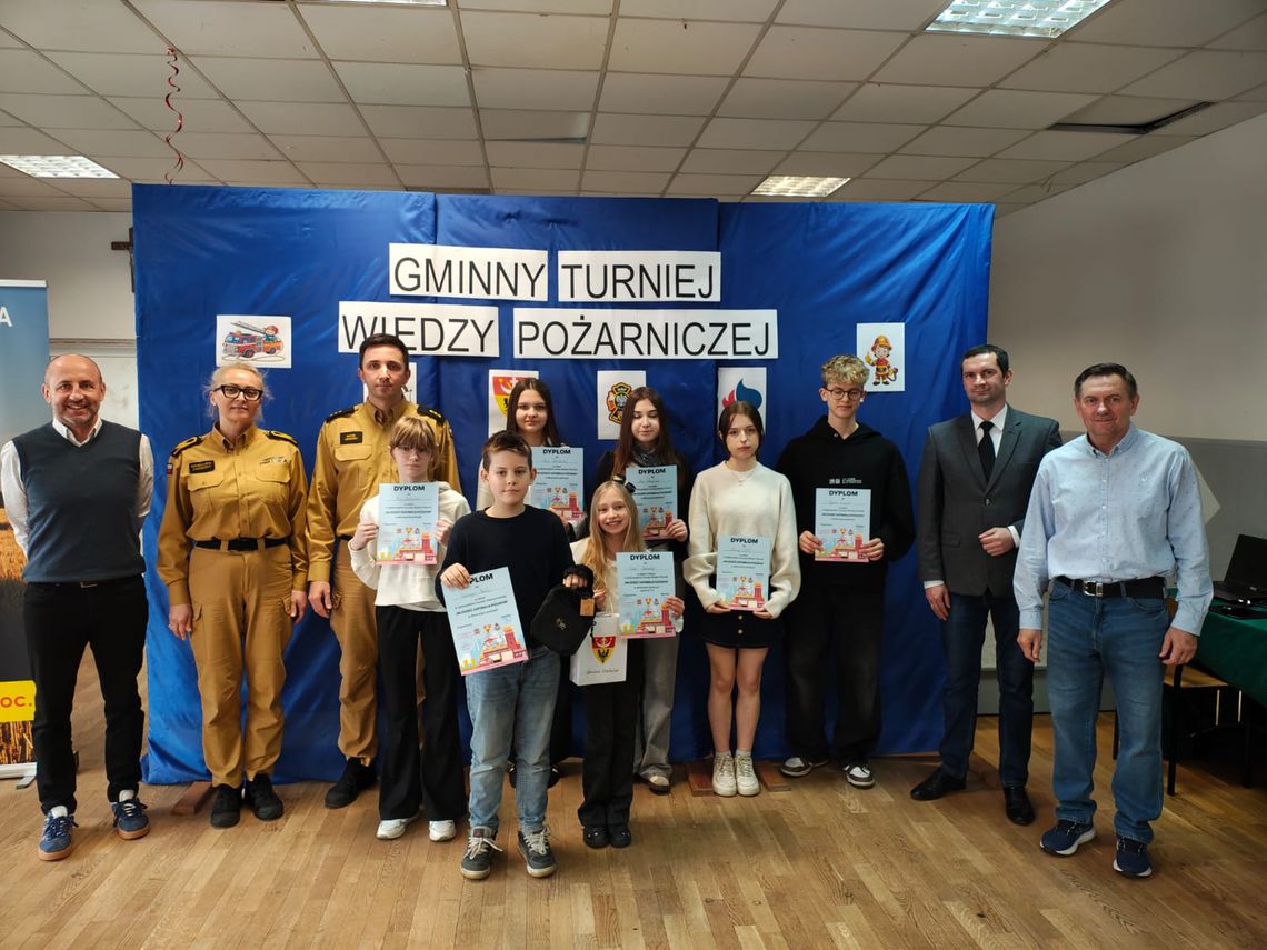 Młodzi strażacy z gminy Oleśnica rywalizowali w turnieju wiedzy pożarniczej