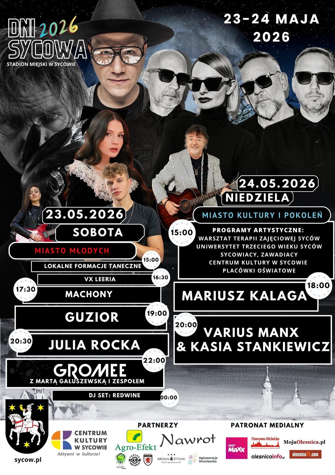 Największe gwiazdy na Dniach Sycowa 2026