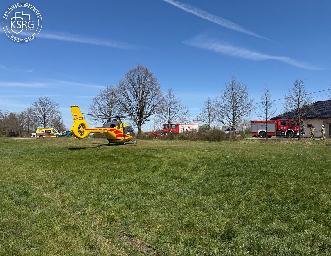 Dramatyczna akcja pod Oleśnicą! Śmigłowiec LPR i wszystkie służby na miejscu