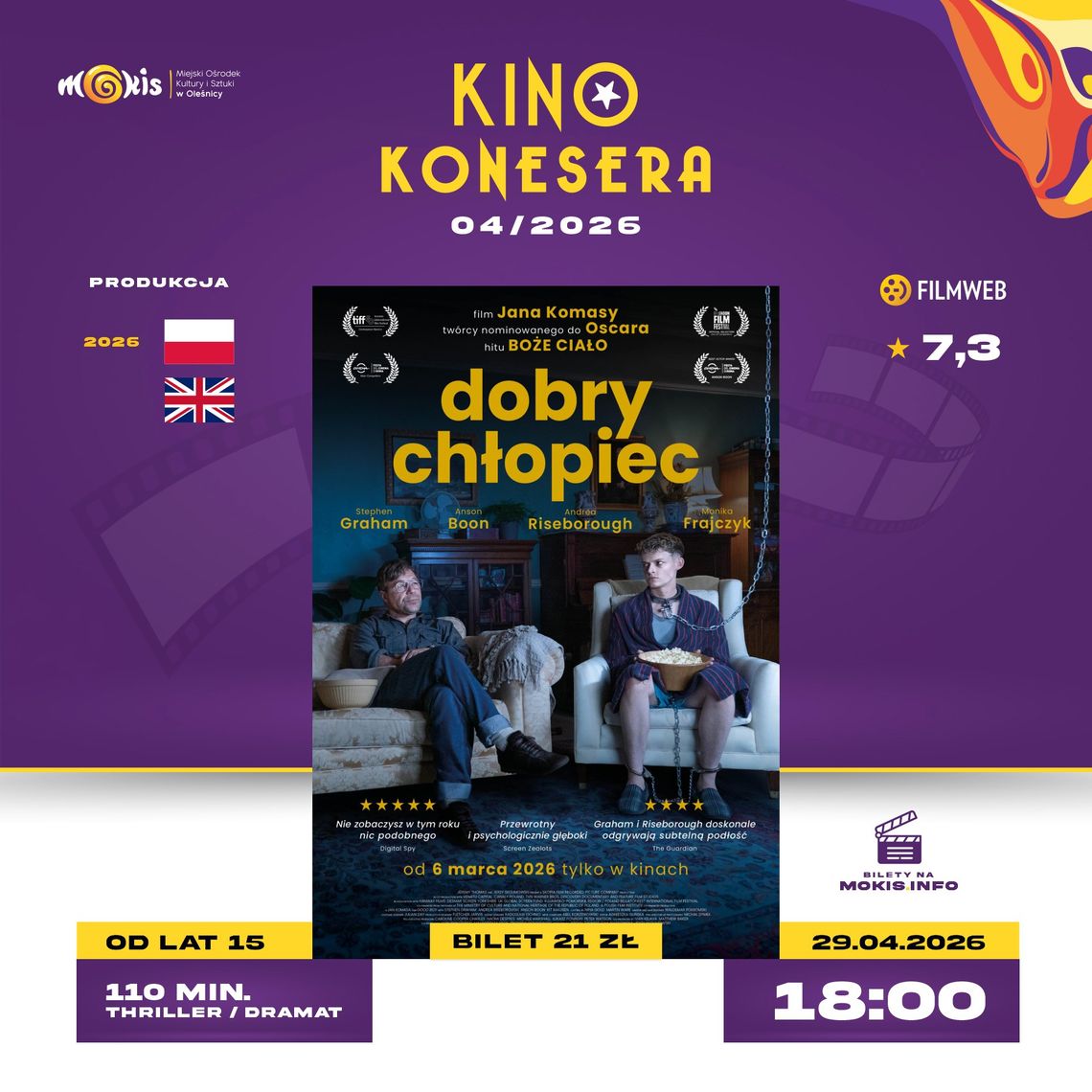 Porwany i "wychowywany" na siłę. Mocny film w Kinie Konesera już w środę