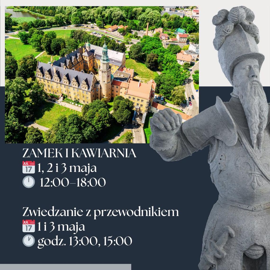 Majówka na Zamku w Oleśnicy. Leżaki na dziedzińcu, quest dla dzieci i wejście na wieżę