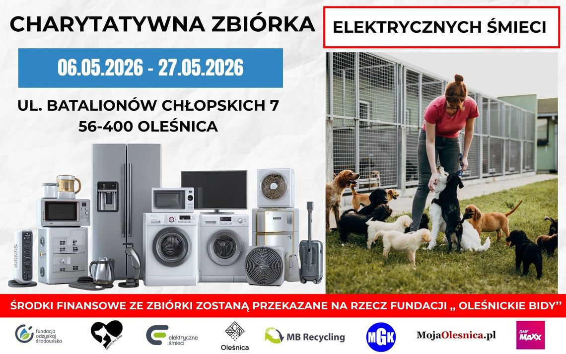 Oddaj elektrośmieci i pomóż zwierzętom! Ruszyła wyjątkowa akcja w Oleśnicy