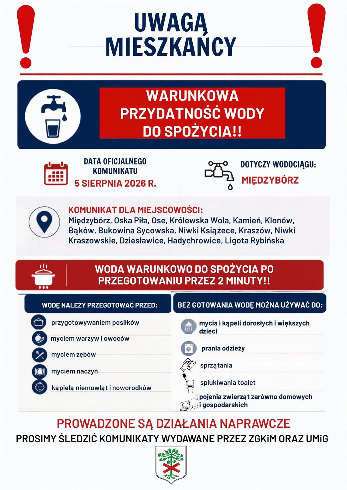 Bakterie w wodzie z kranu w Międzyborzu. Sanepid mówi: „gotujcie albo ryzykujecie” Bakterie w wodzie z kranu w Międzyborzu. Sanepid mówi: „gotujcie albo ryzykujecie”