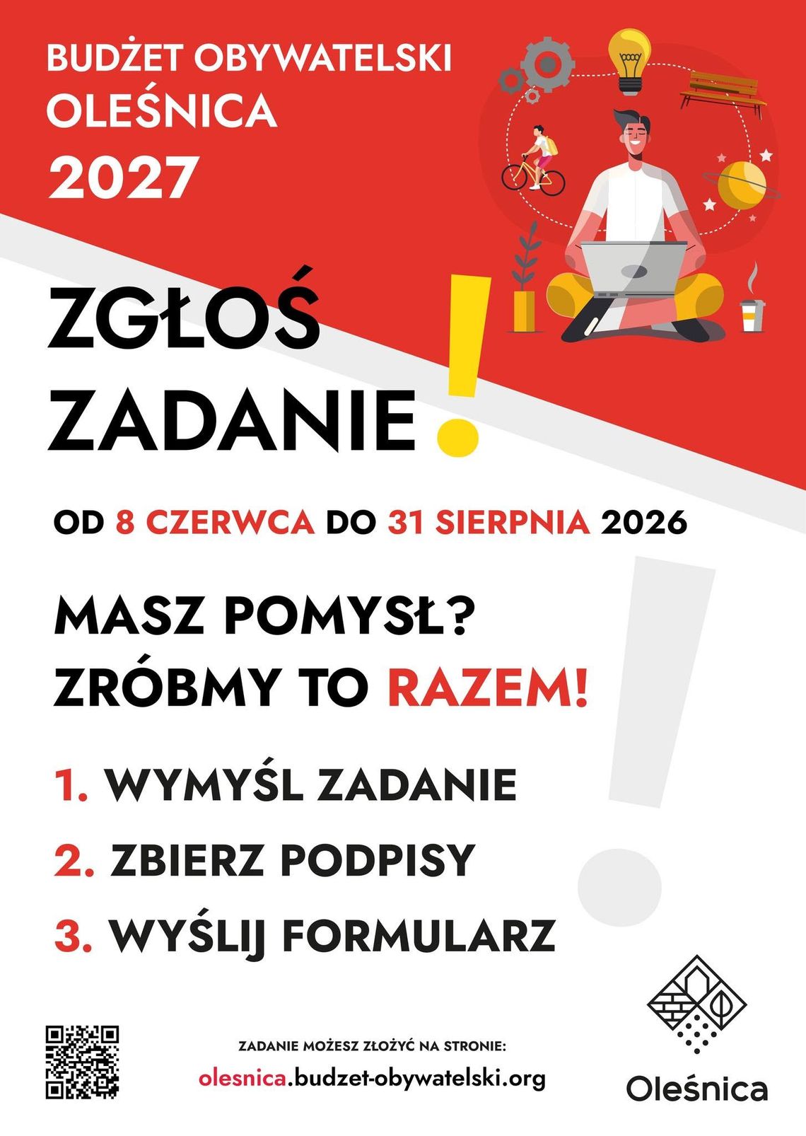 1 milion zł do rozdysponowania! Rusza 12. edycja Oleśnickiego Budżetu Obywatelskiego