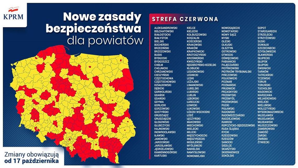 6 powiatów na Dolnym Śląsku w czerwonej strefie