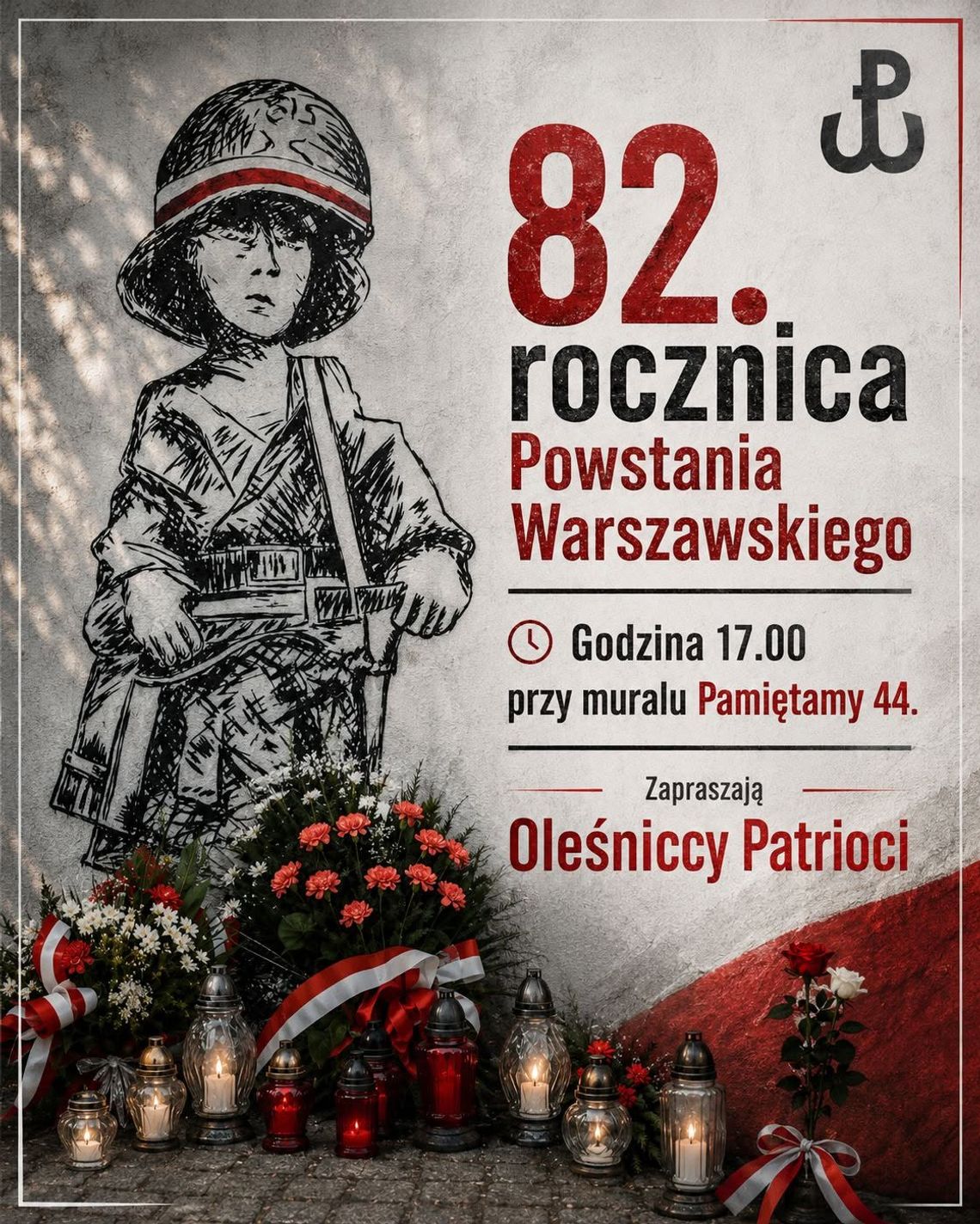 82. rocznica Powstania Warszawskiego w Oleśnicy. Zapraszają na wspólne uczczenie bohaterów 82. rocznica Powstania Warszawskiego w Oleśnicy. Zapraszają na wspólne uczczenie bohaterów