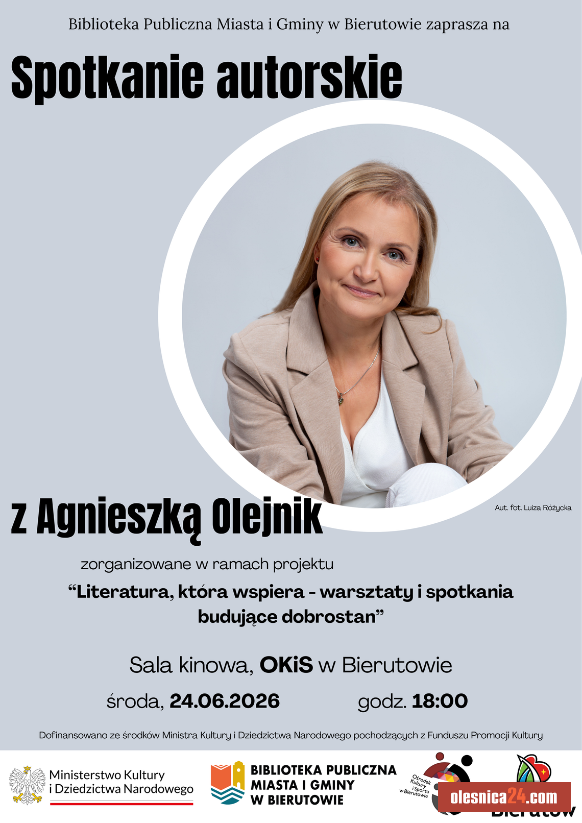 Agnieszka Olejnik przyjedzie do Bierutowa Agnieszka Olejnik przyjedzie do Bierutowa