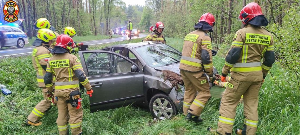Auto w rowie w Ostrowinie