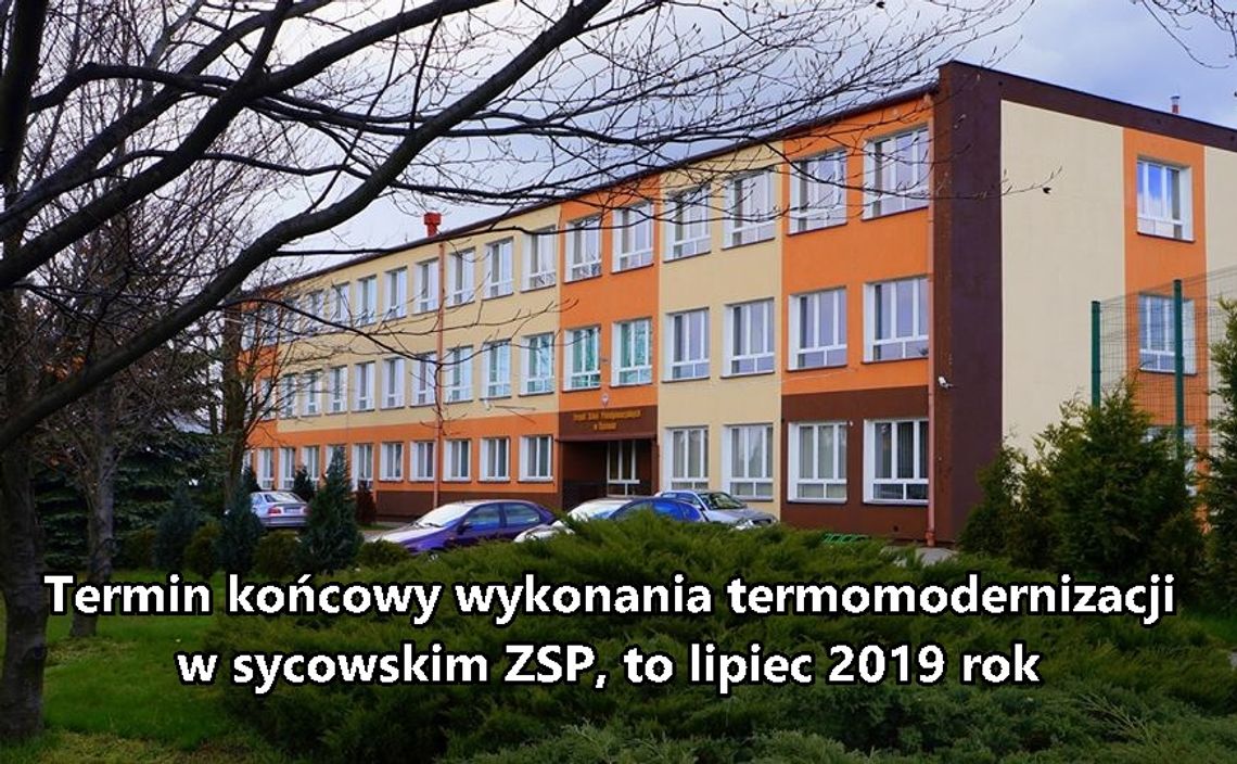 Będzie termomodernizacja ZSP w Sycowie