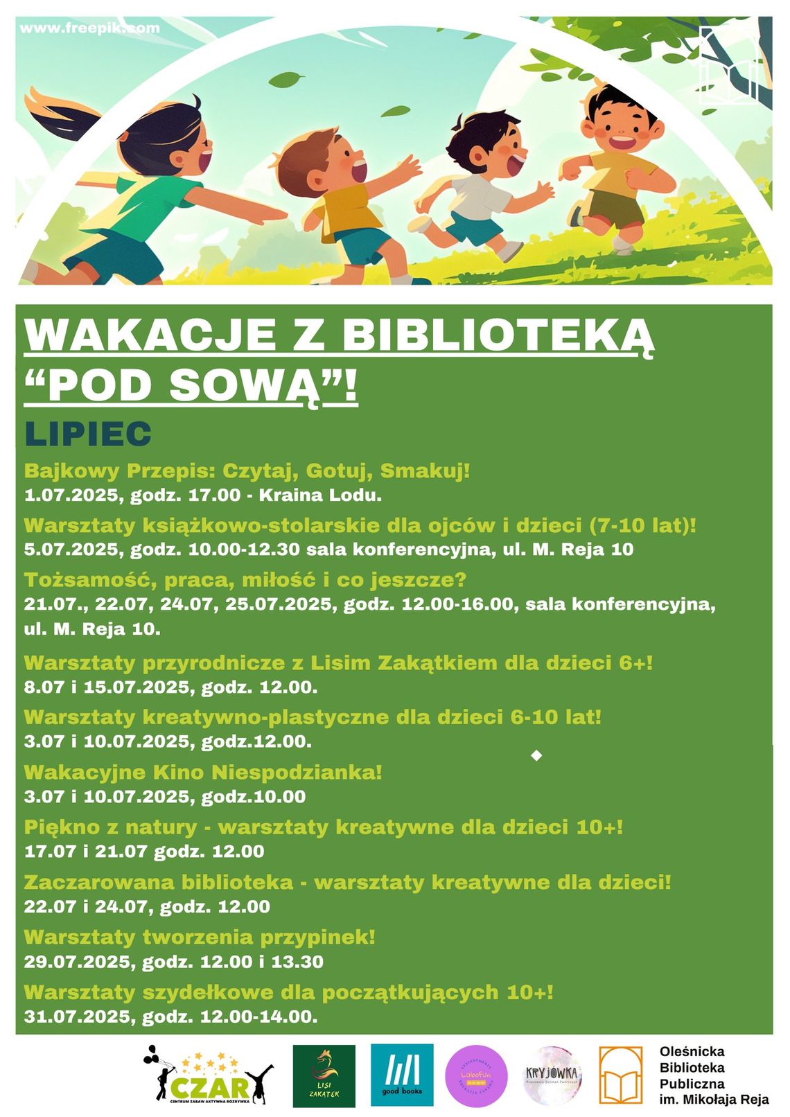Wakacyjne zajęcia w Bibliotece "Pod Sową"