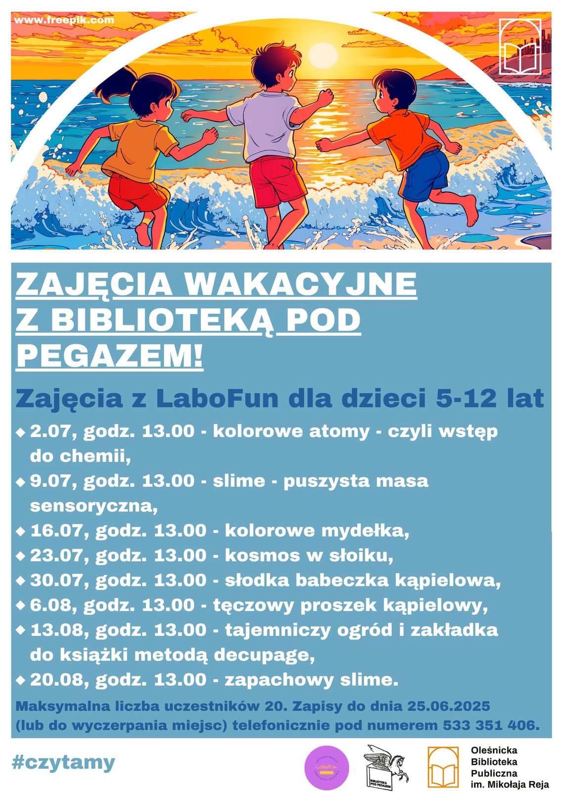 Wakacyjne zajęcia w Bibliotece "Pod Pegazem"