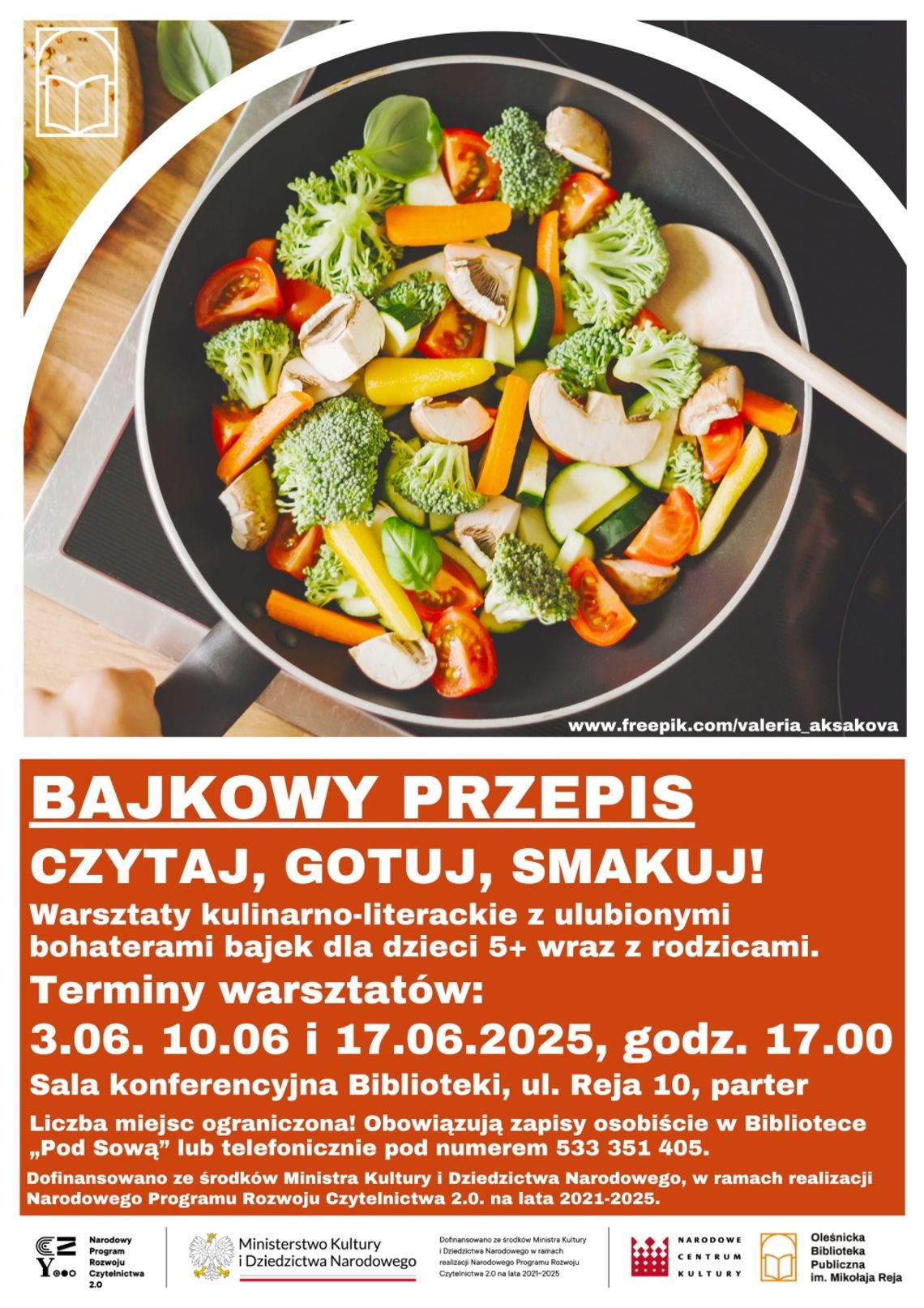 Biblioteka "Pod Sową" zaprasza na warsztaty kulinarno-literackie