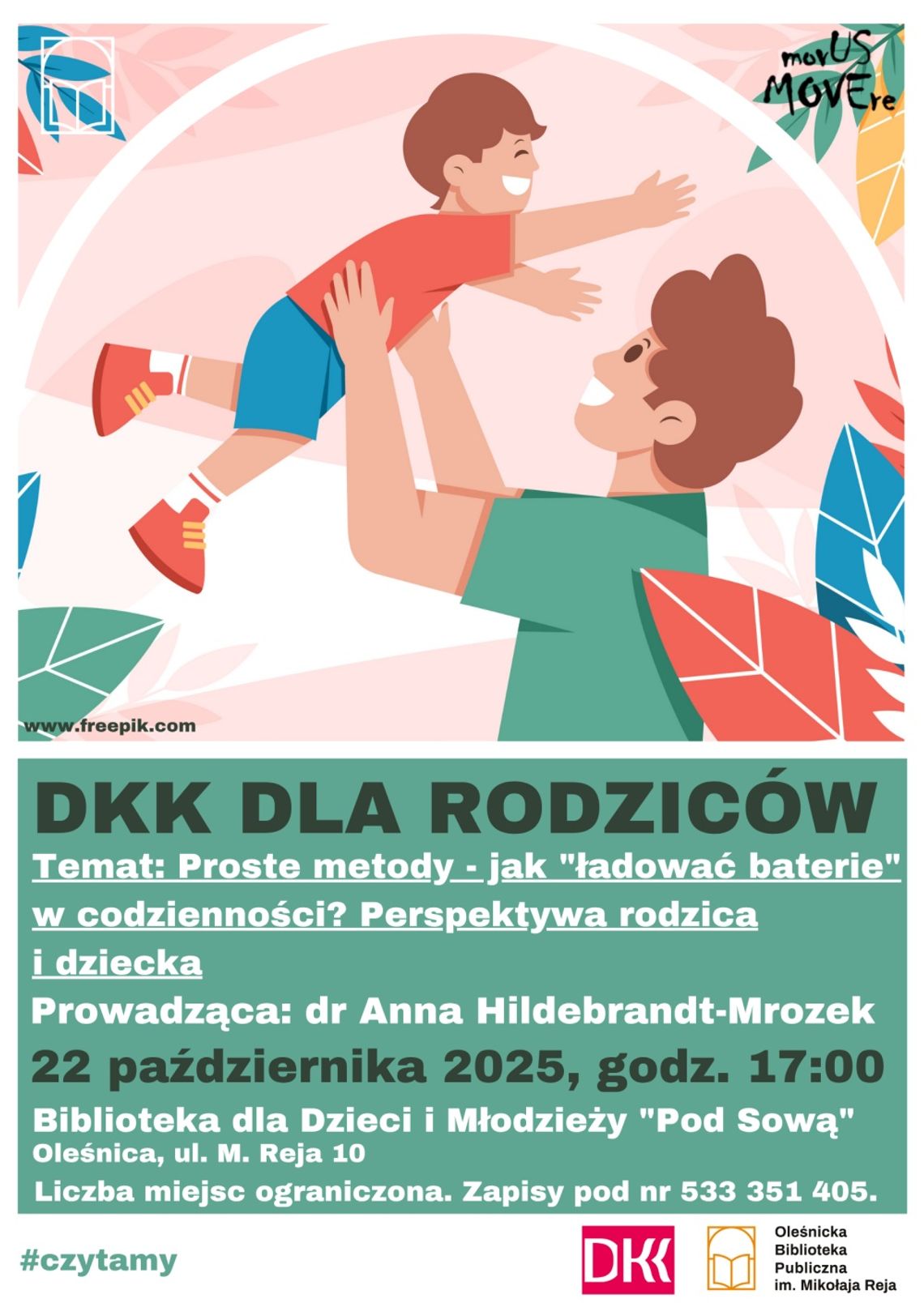 Biblioteka zaprasza na spotkanie DKK dla Rodziców