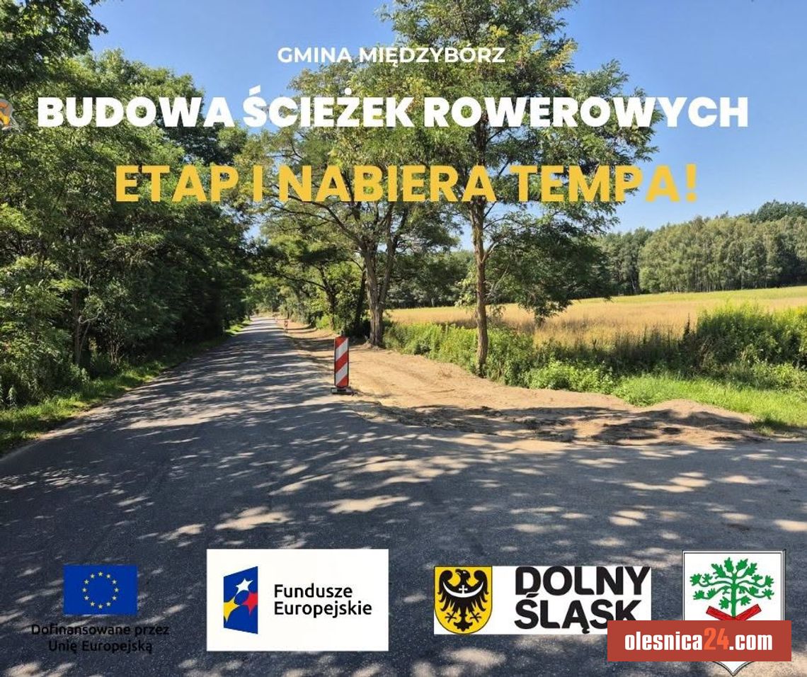 Budują ścieżki rowerowe w gminie Międzybórz Budują ścieżki rowerowe w gminie Międzybórz
