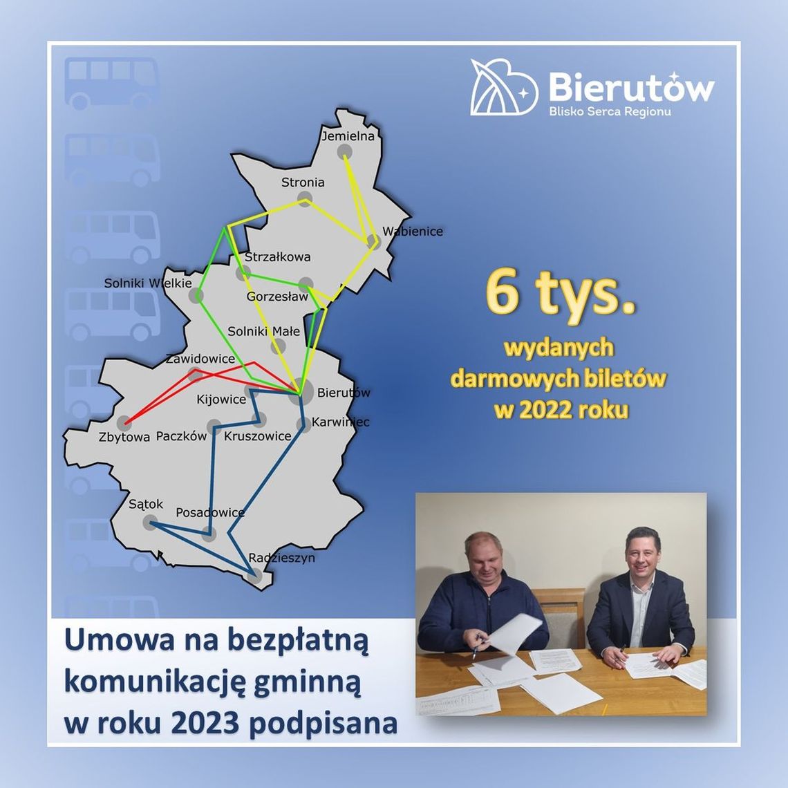 Burmistrz Bierutowa: Komunikacja w gminie działa, w powiecie nie jest optymalna