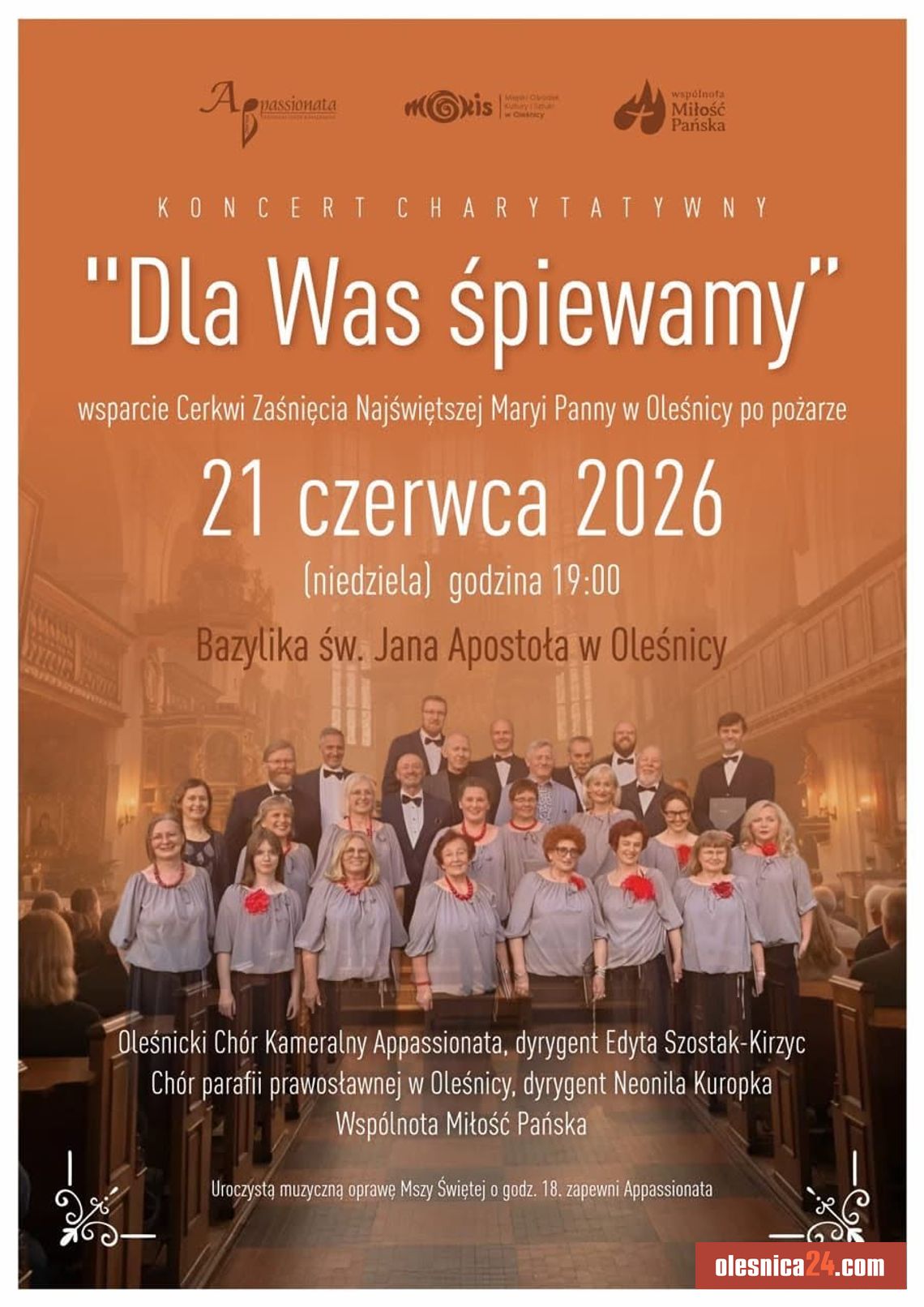 Charytatywny koncert „Dla Was śpiewamy” w Oleśnicy Charytatywny koncert „Dla Was śpiewamy” w Oleśnicy