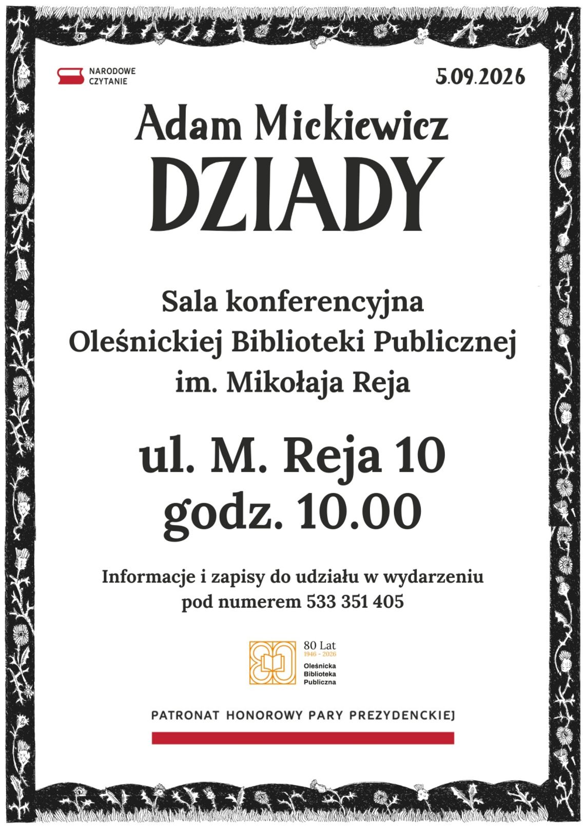 Ciemno wszędzie, głucho wszędzie, a w bibliotece czytanie będzie Ciemno wszędzie, głucho wszędzie, a w bibliotece czytanie będzie