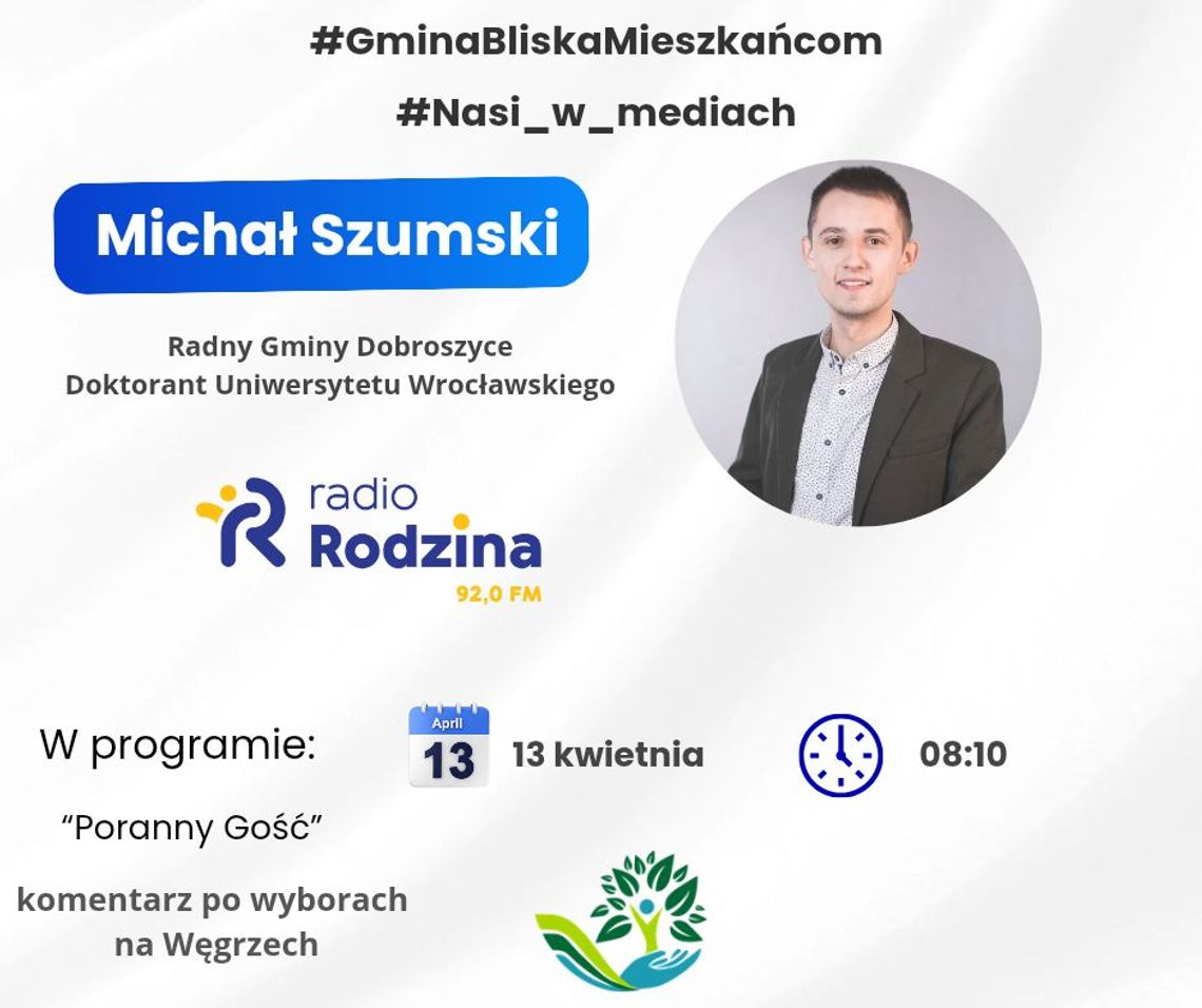 Co oznaczają wybory na Węgrzech dla Polski? Radny Michał Szumski gościem »Porannego Gościa« w Radiu Rodzina Co oznaczają wybory na Węgrzech dla Polski? Radny Michał Szumski gościem »Porannego Gościa« w Radiu Rodzina