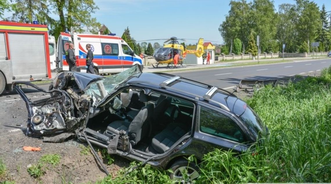 Czołowe zderzenie pod Bierutowem