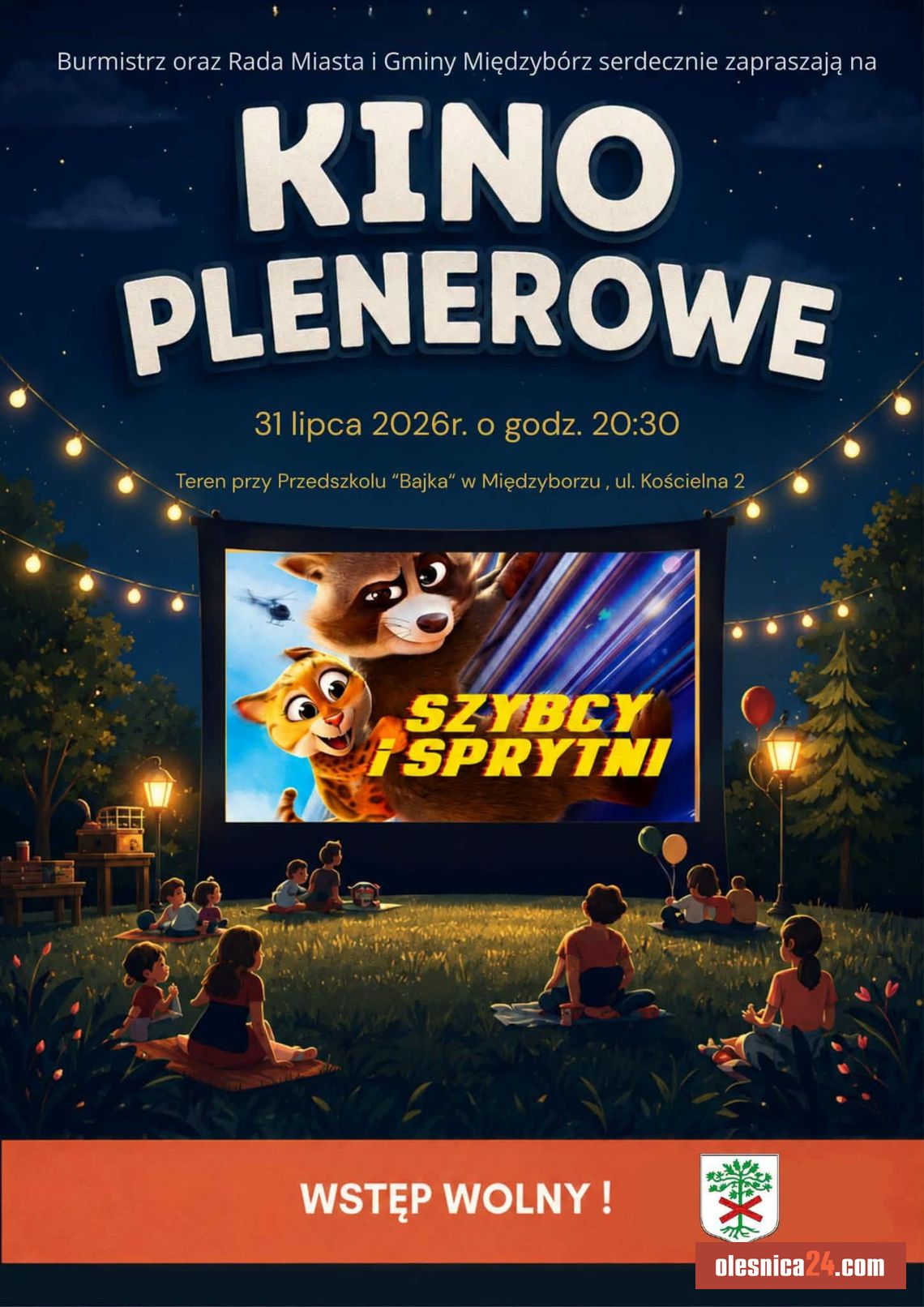 Darmowe kino pod gwiazdami w Międzyborzu Darmowe kino pod gwiazdami w Międzyborzu