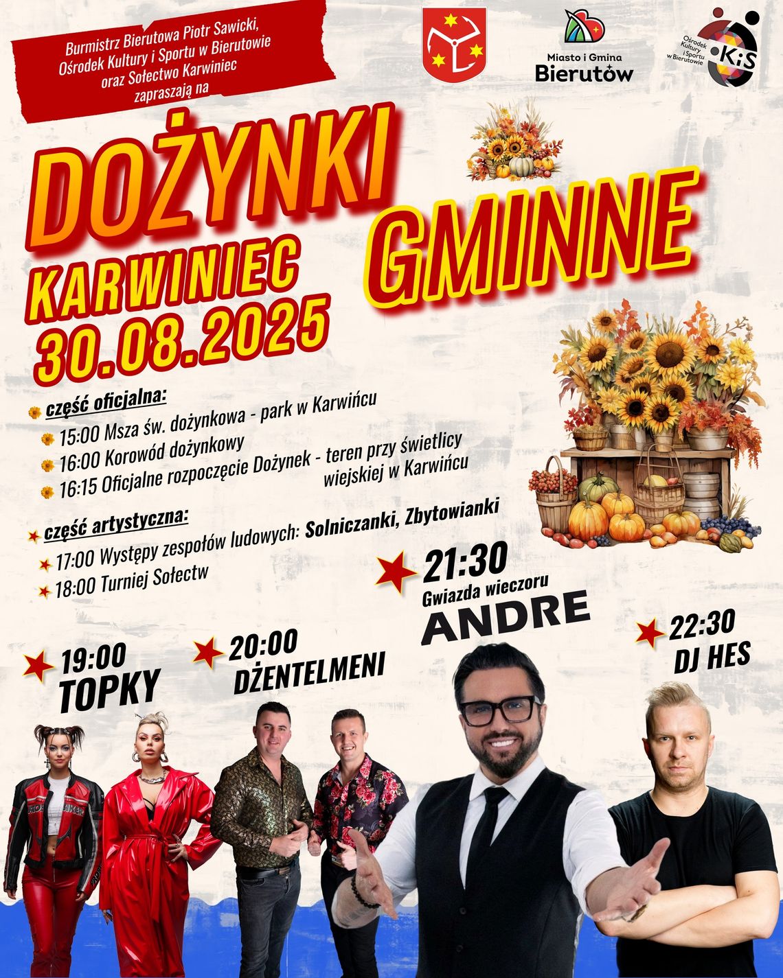 Dożynki Gminy Bierutów odbędą się w Karwińcu