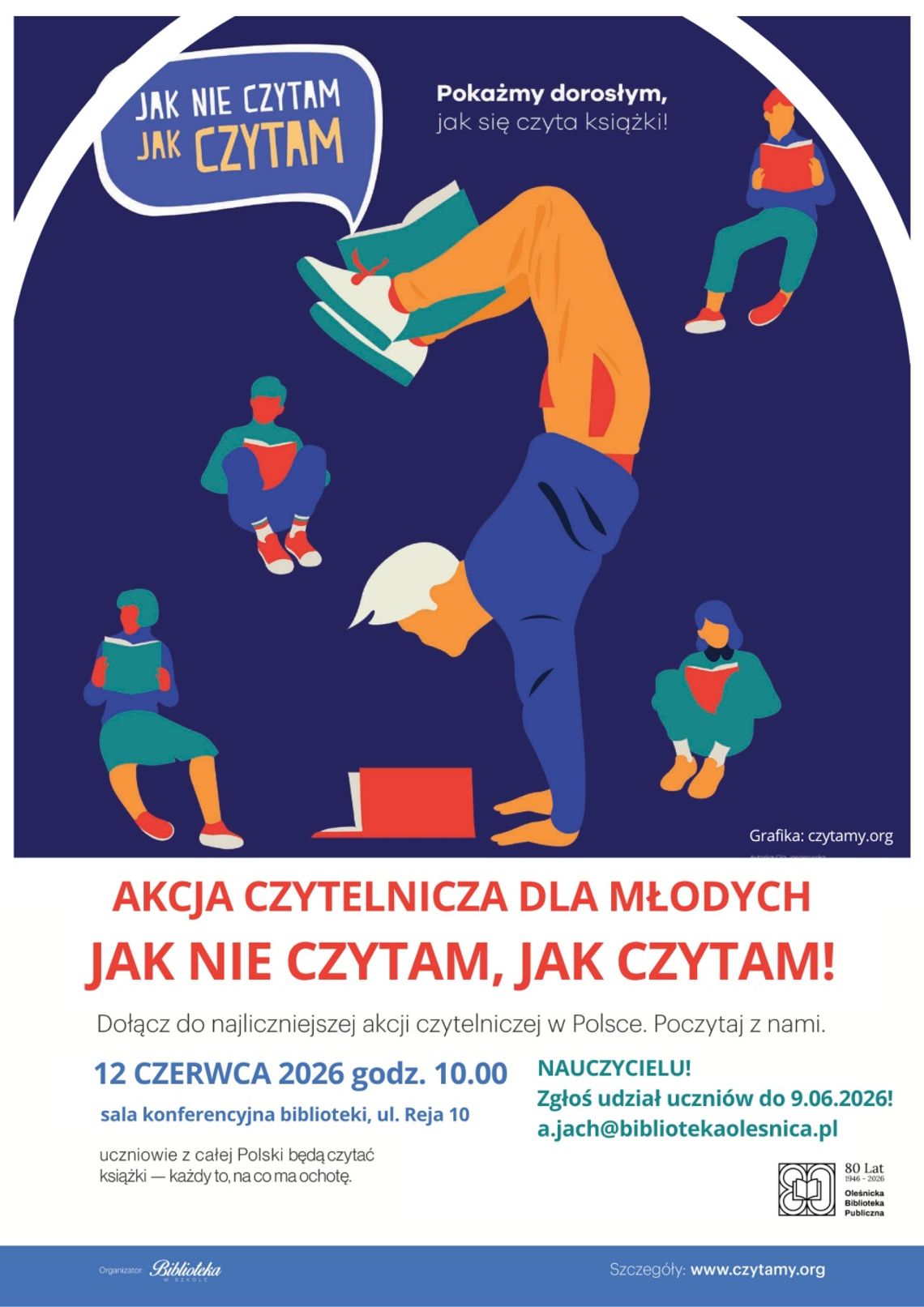 Dołącz do akcji czytelniczej dla młodych "Jak nie czytam, jak czytam!"