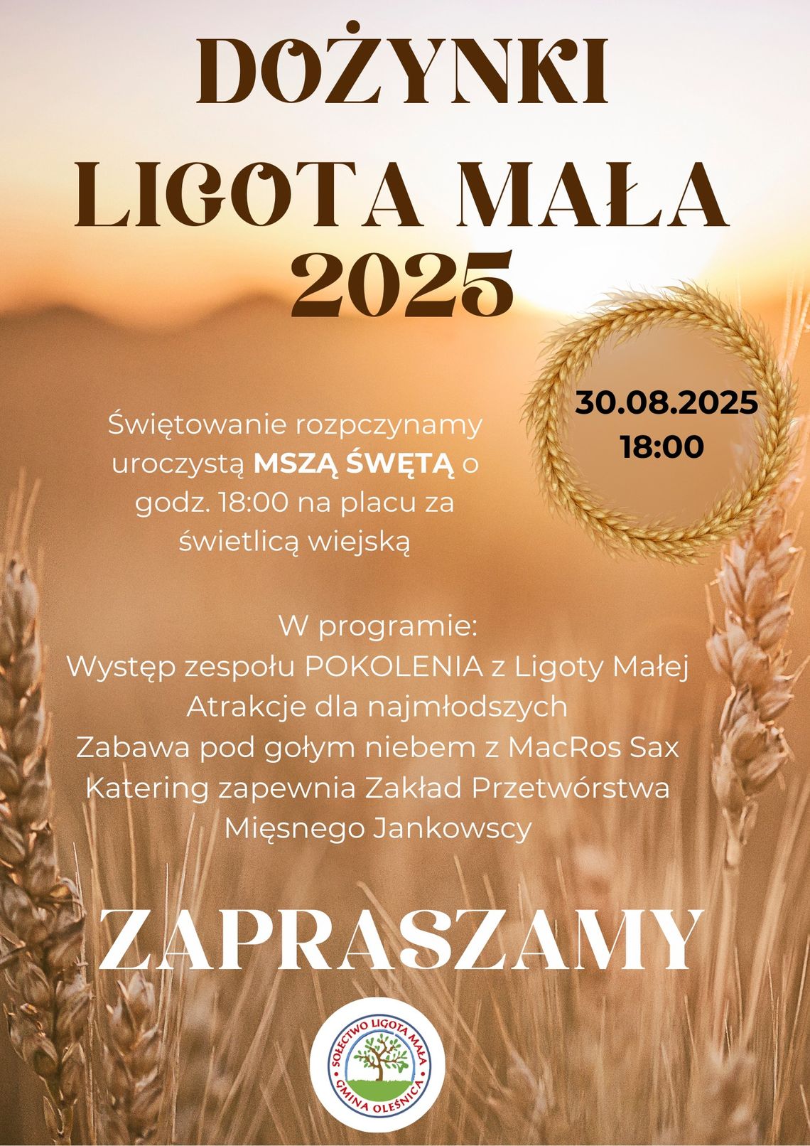 A może na dożynki do Ligoty Małej?