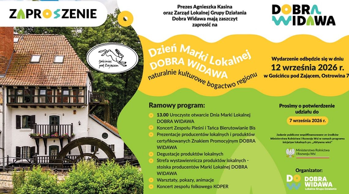 Dzień Marki Lokalnej Dobra Widawa - lokalne smaki, koncerty i degustacje w Gościńcu pod Zającem