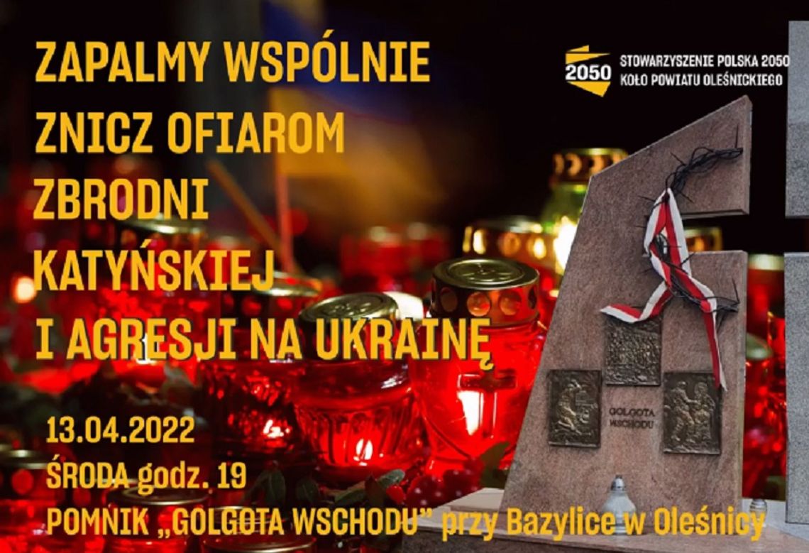 Dzisiaj Dzień Pamięci Ofiar Zbrodni Katyńskiej - w Oleśnicy spotkamy się pod pomnikiem Golgoty Wschodu