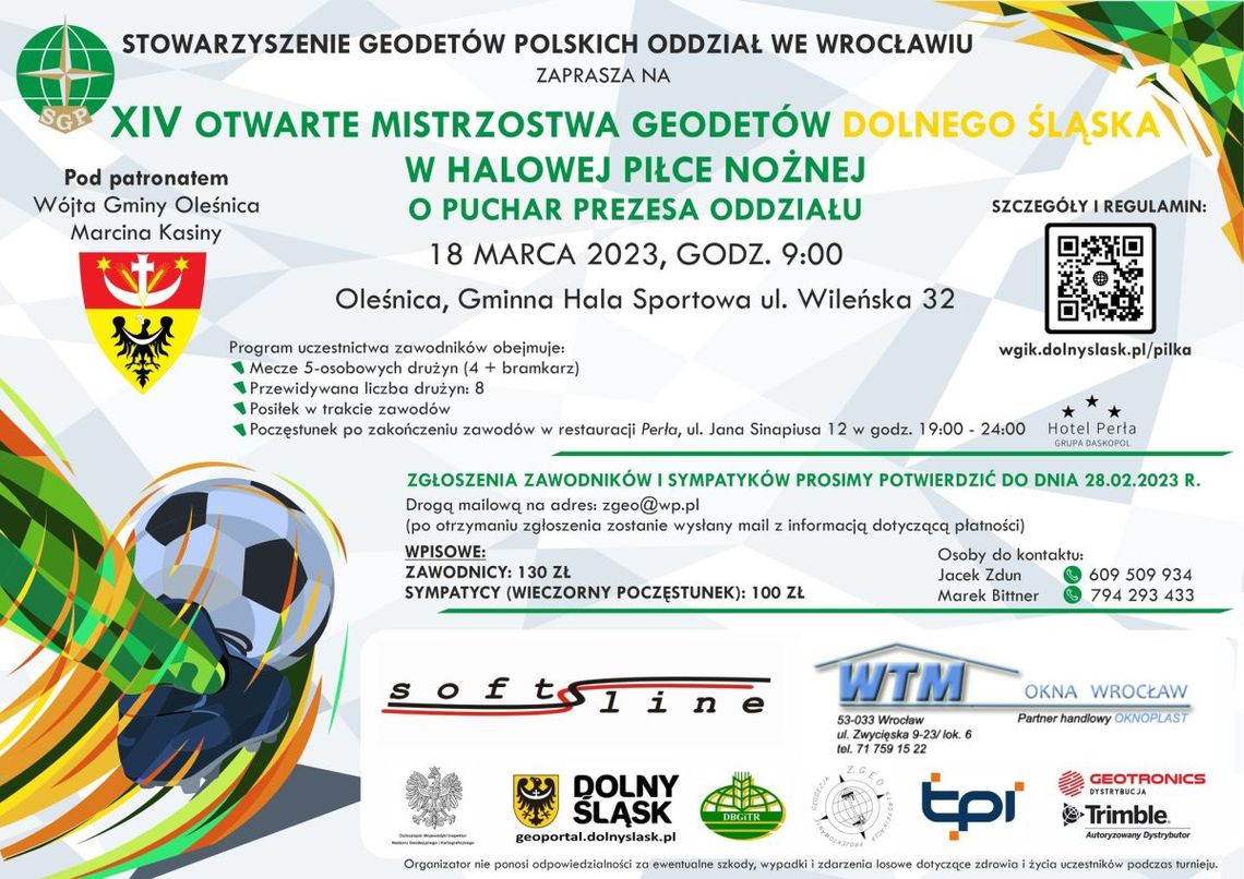 Dzisiaj w piłkę grają geodeci. Walczą o tytuł mistrza Dolnego Śląska Dzisiaj w piłkę grają geodeci. Walczą o tytuł mistrza Dolnego Śląska