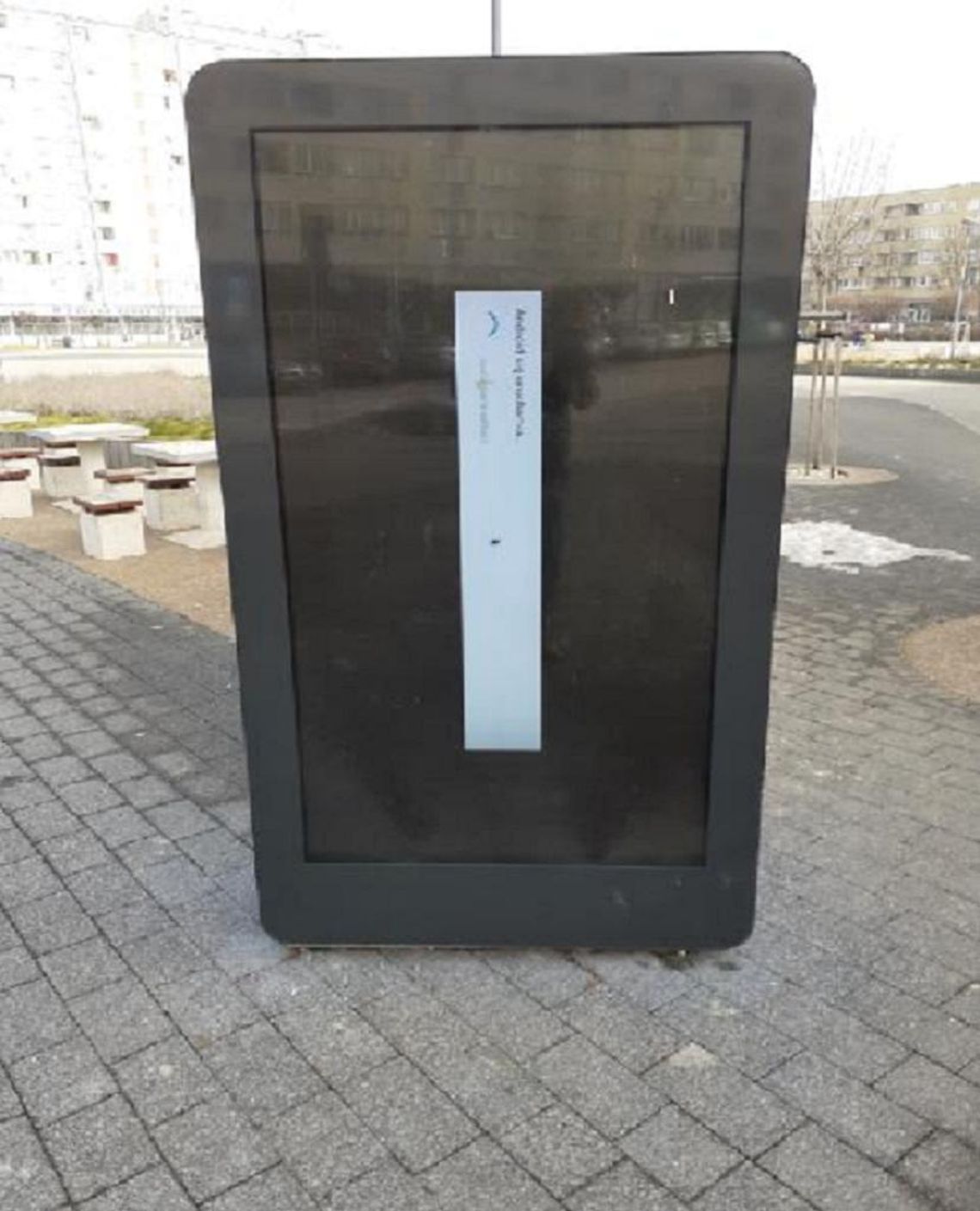 Ekran na placu Zwycięstwa w Oleśnicy nie działa
