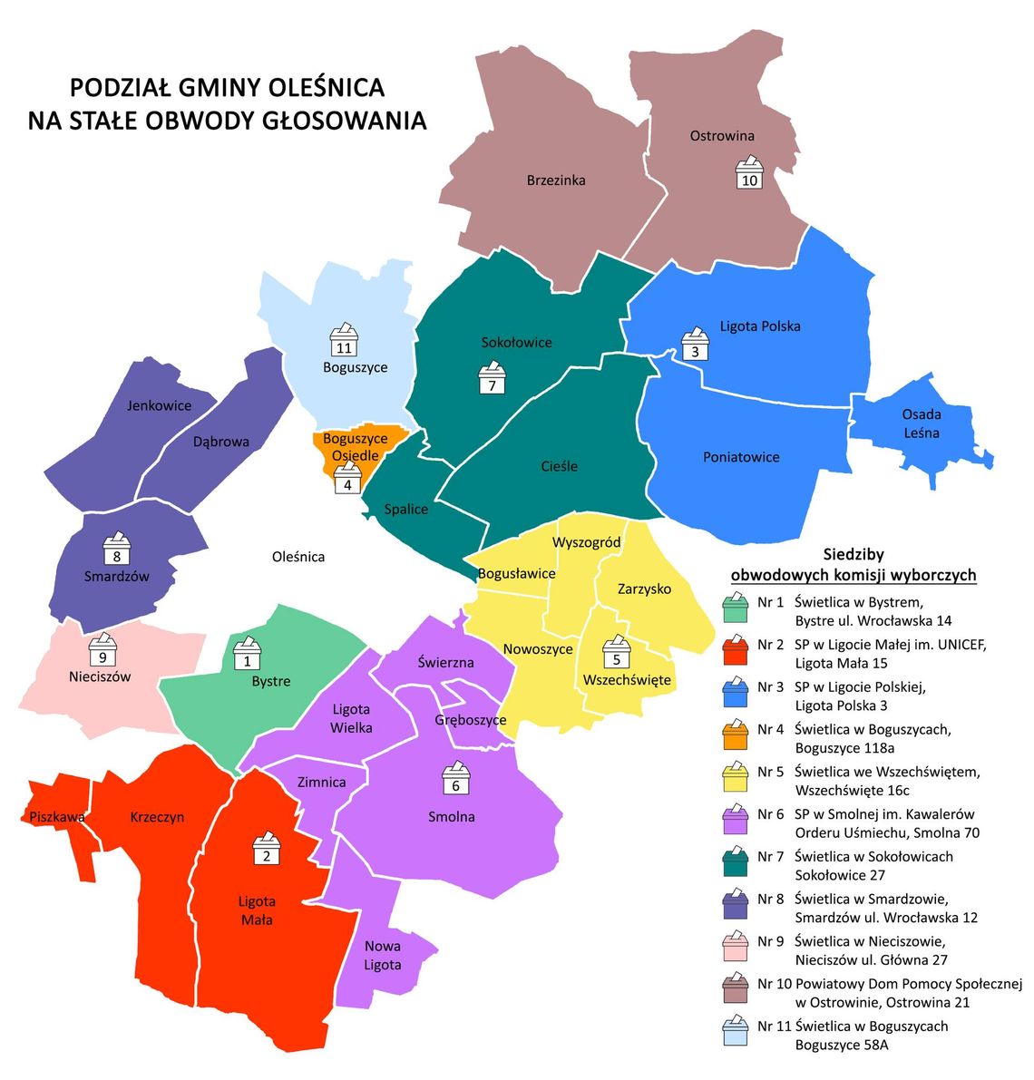 Gdzie głosować w gminie Oleśnica? Gdzie głosować w gminie Oleśnica?