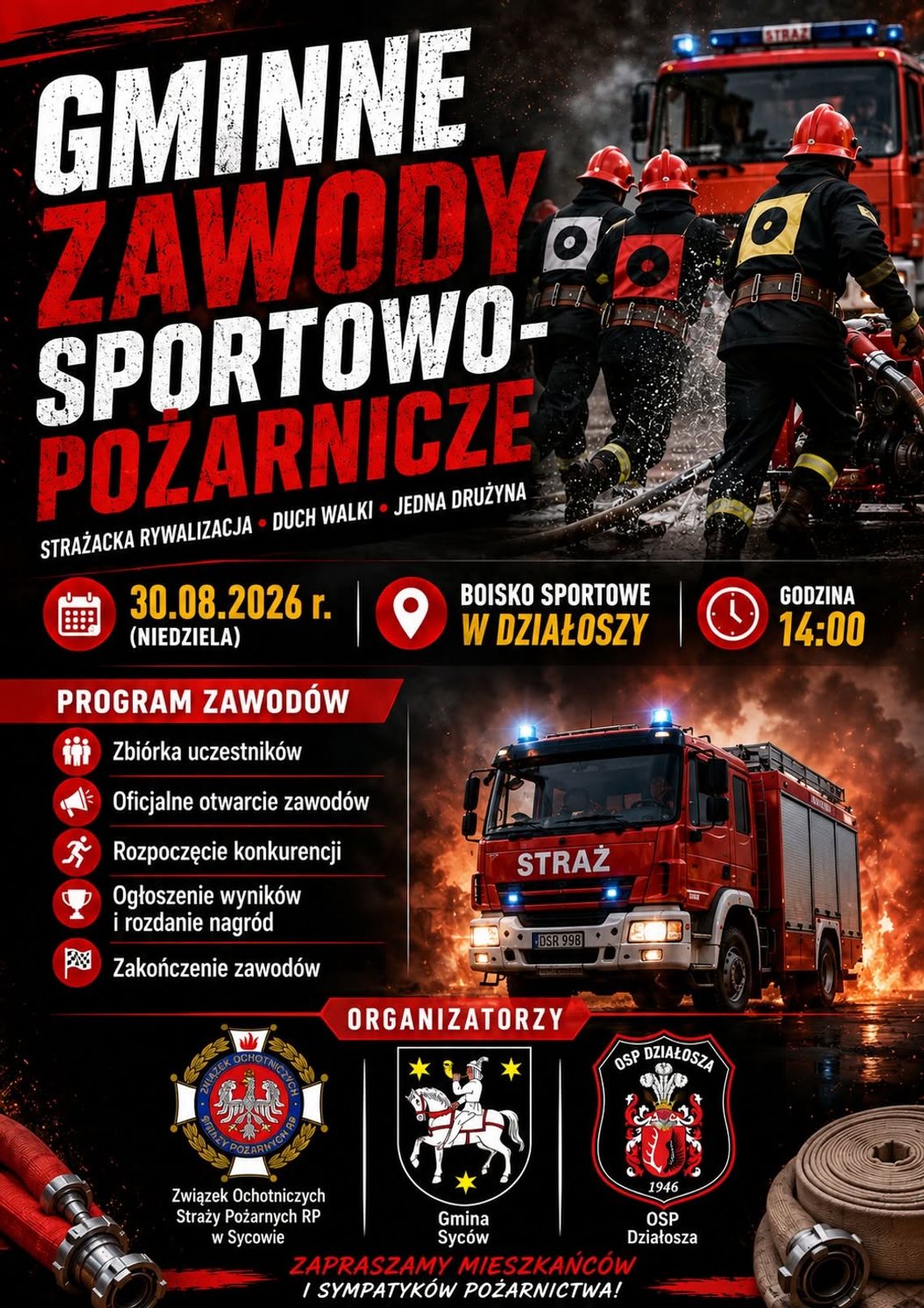 Gminne zawody sportowo-pożarnicze już w tę niedzielę w Działoszy