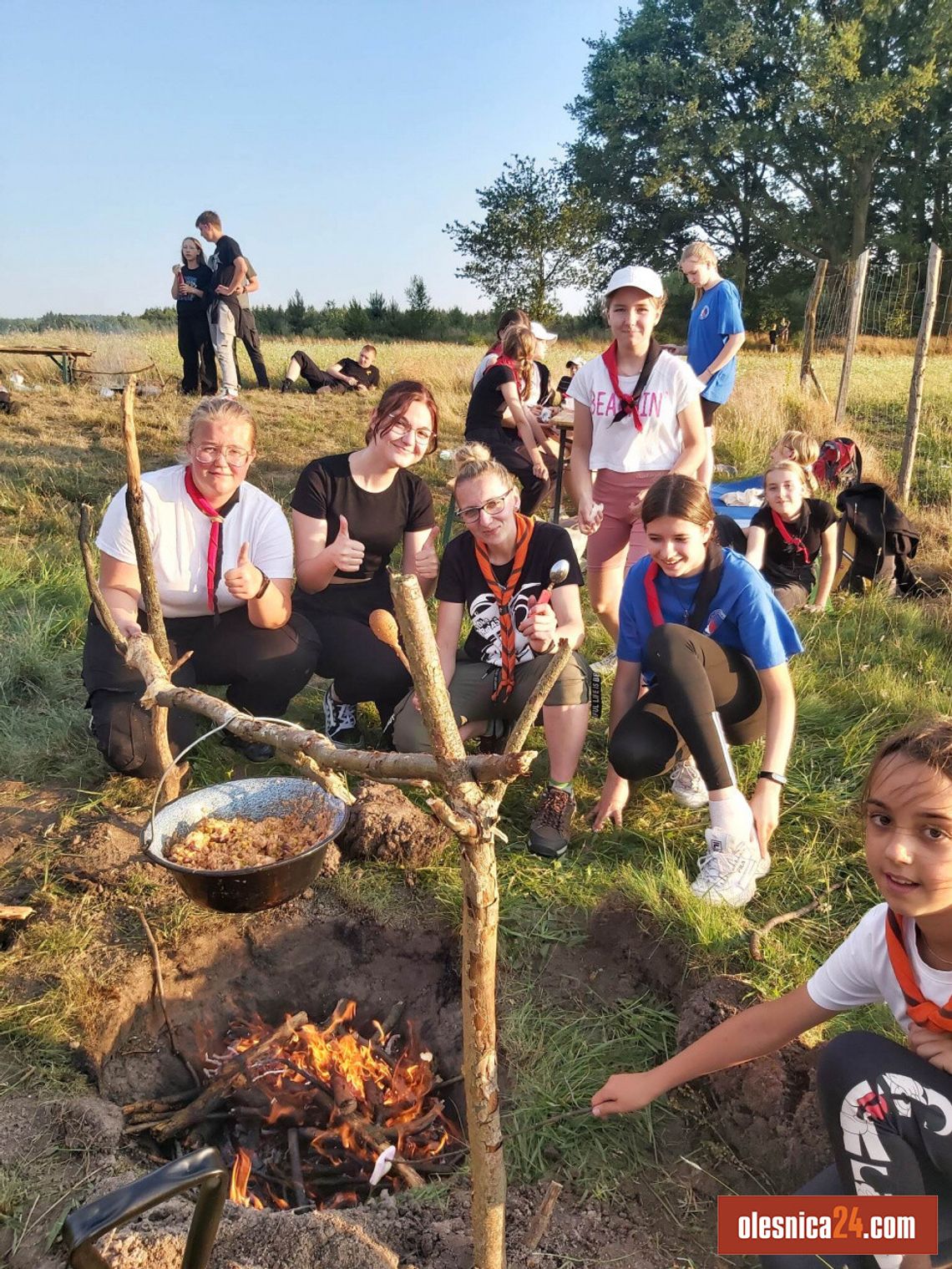 Harcerze z Oleśnicy na biwaku
