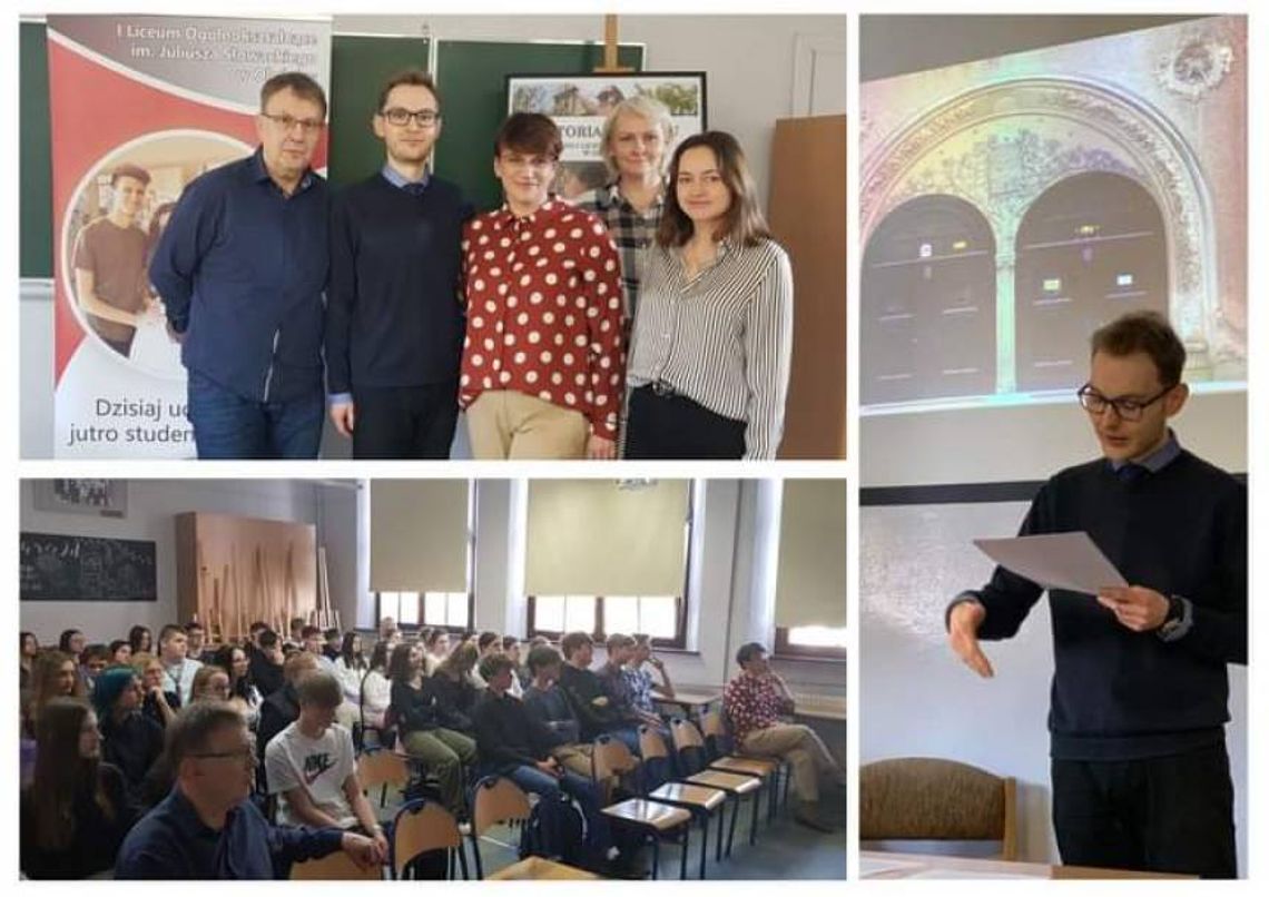 Historię budynku I LO w Oleśnicy przedstawił absolwent szkoły 