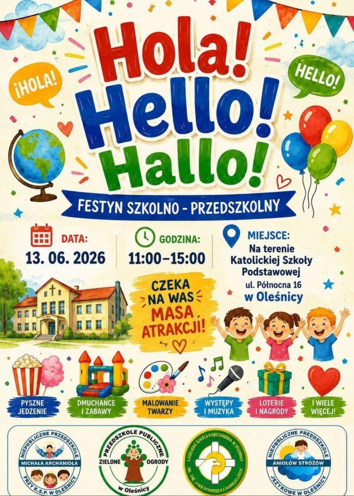 Hola! Hello! Hallo! Festyn szkolno-przedszkolny w Oleśnicy