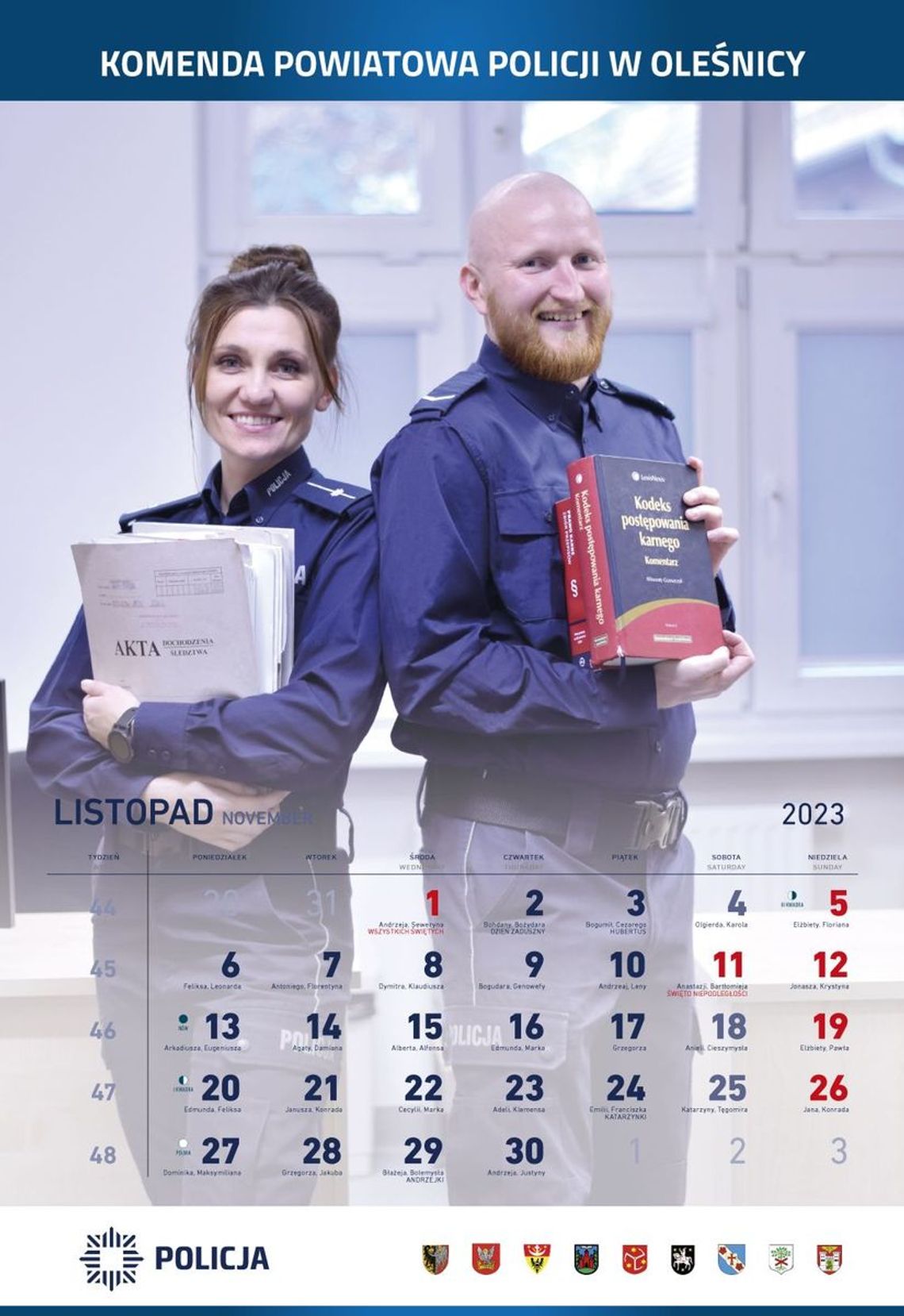 Jak wygląda policyjny kalendarz na rok 2023?