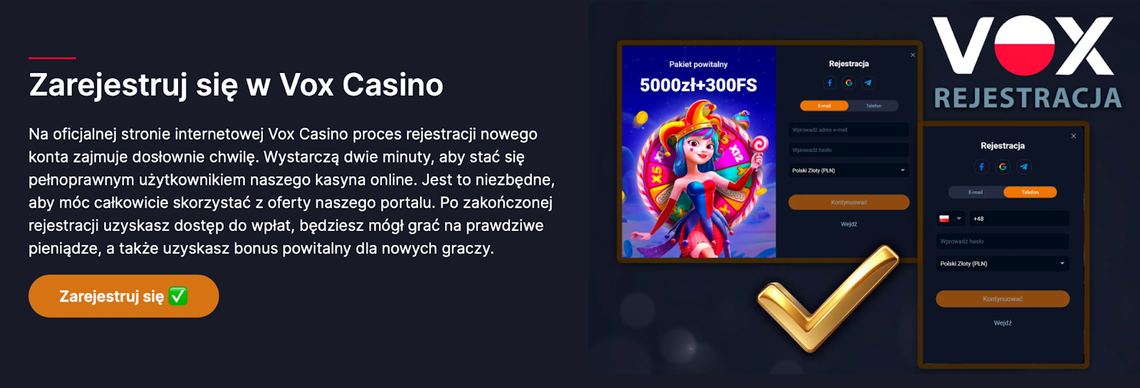 Jak założyć konto w Vox Casino i odebrać bonus: instrukcja krok po kroku dla początkujących