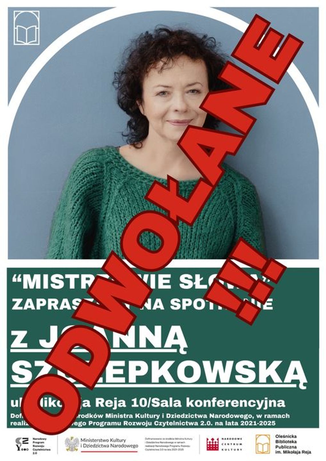 Joanna Szczepkowska odwołuje