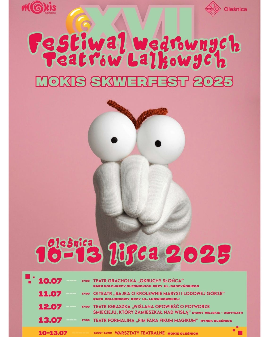 XVII Festiwal Wędrownych Teatrów Lalkowych MOKiS Skwerfest [aktualizacja - zmiana lokalizacji]