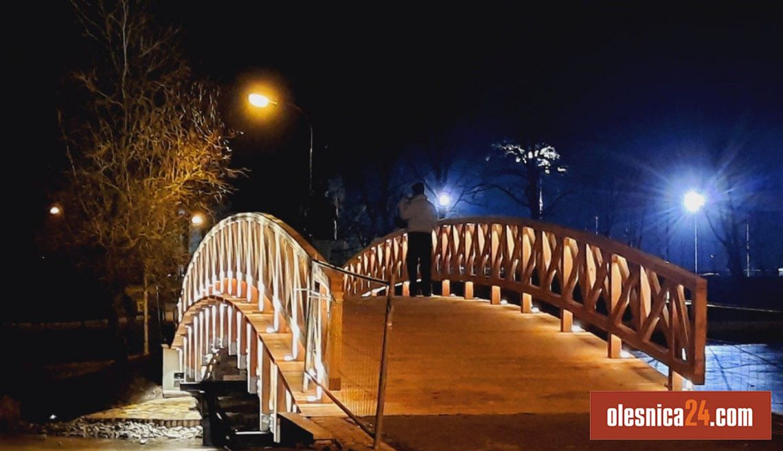 Kiedy mostek w Oleśnicy zostanie znów oświetlony?
