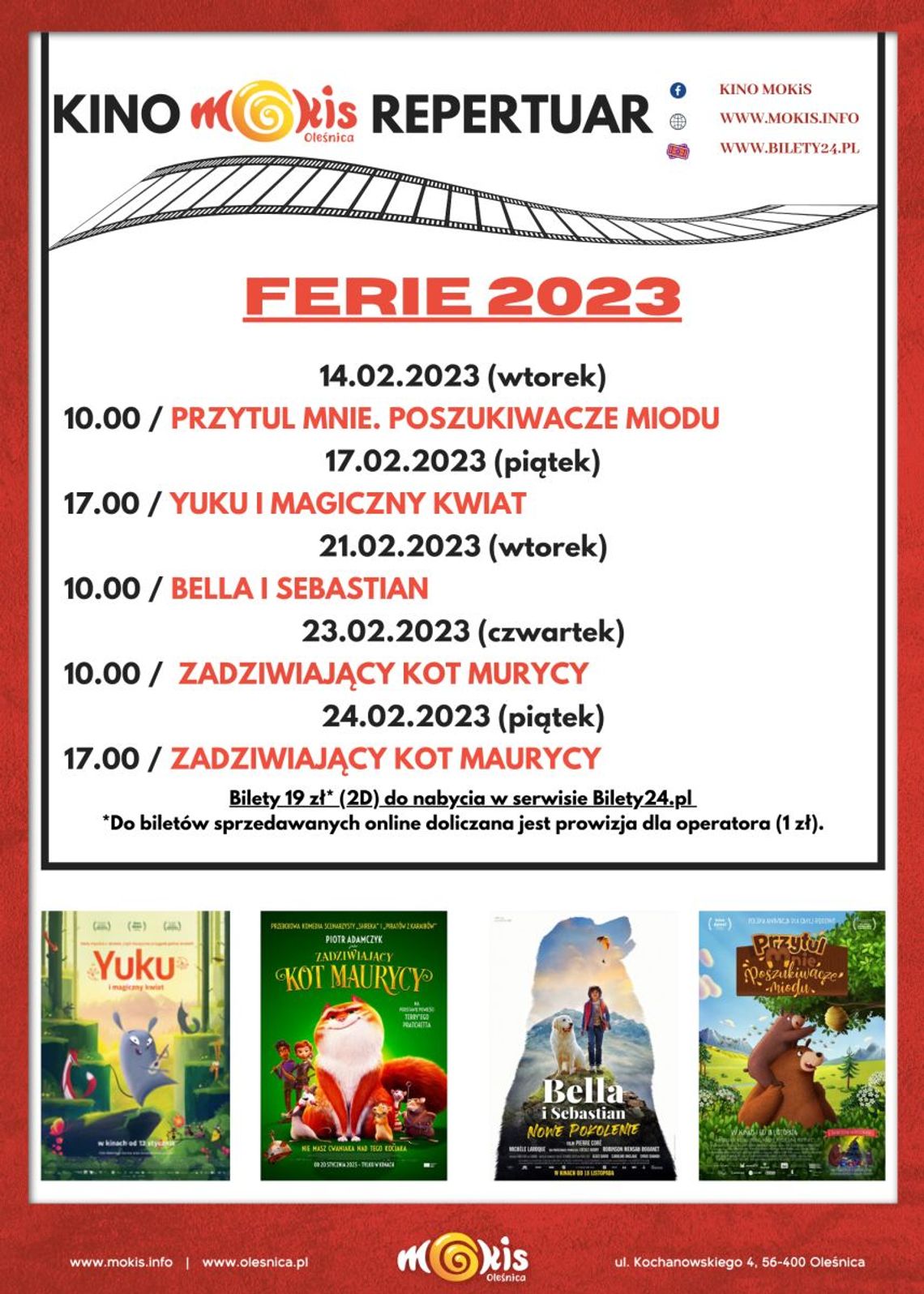 Kino MOKiS zaprasza na seanse filmowe w czasie ferii zimowych