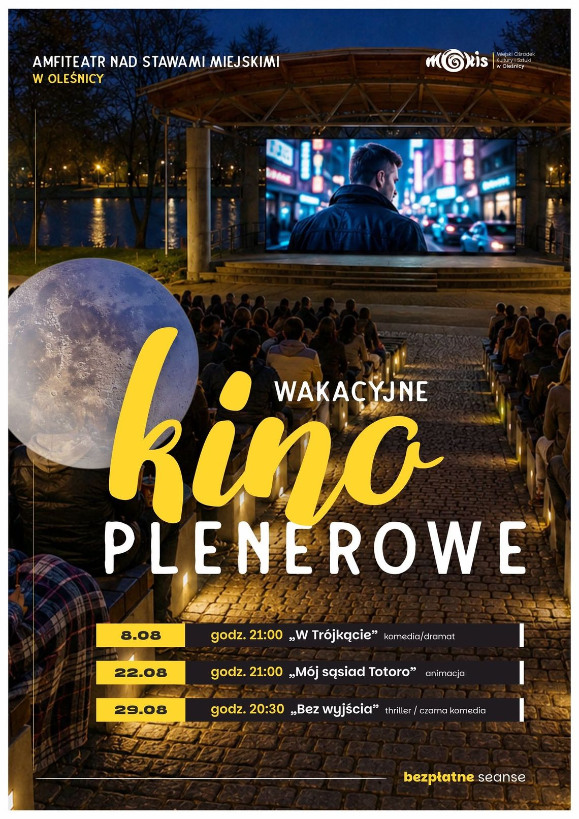 Kino plenerowe w Oleśnicy zaprasza Kino plenerowe w Oleśnicy zaprasza