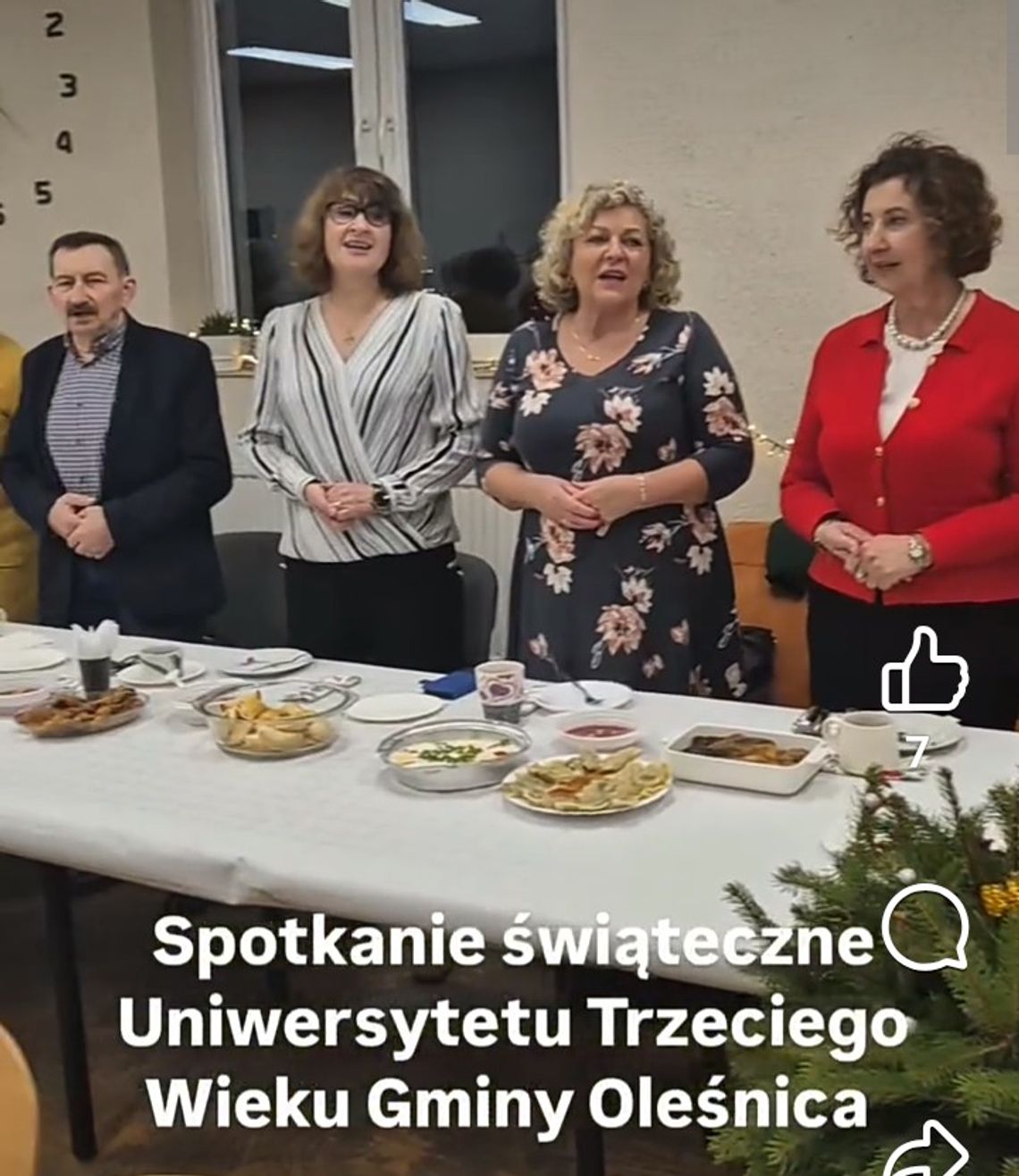 Kolędował Uniwersytet Trzeciego Wieku Gminy Oleśnica (ROLKA)