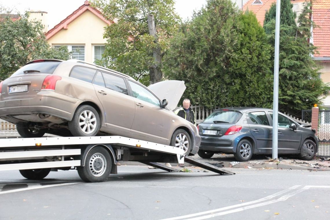 Kolizja na Wałach Jagiellońskich w Oleśnicy