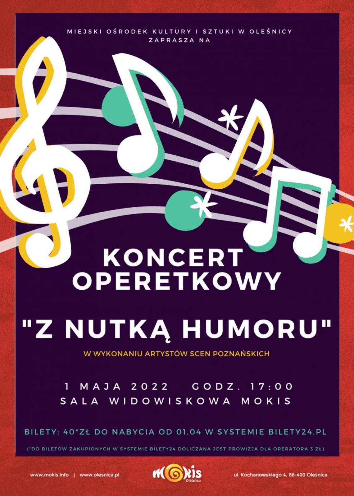 Koncert operetkowy "Z nutką humoru" w Oleśnicy