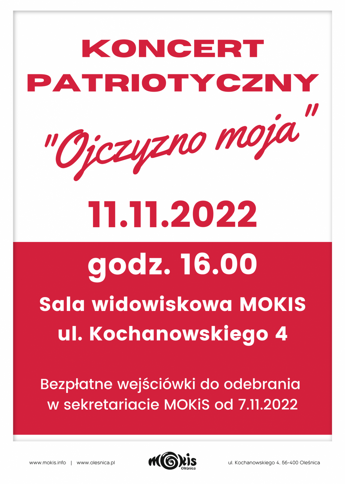 Koncert patriotyczny w wykonaniu oleśniczan "Ojczyzno moja"